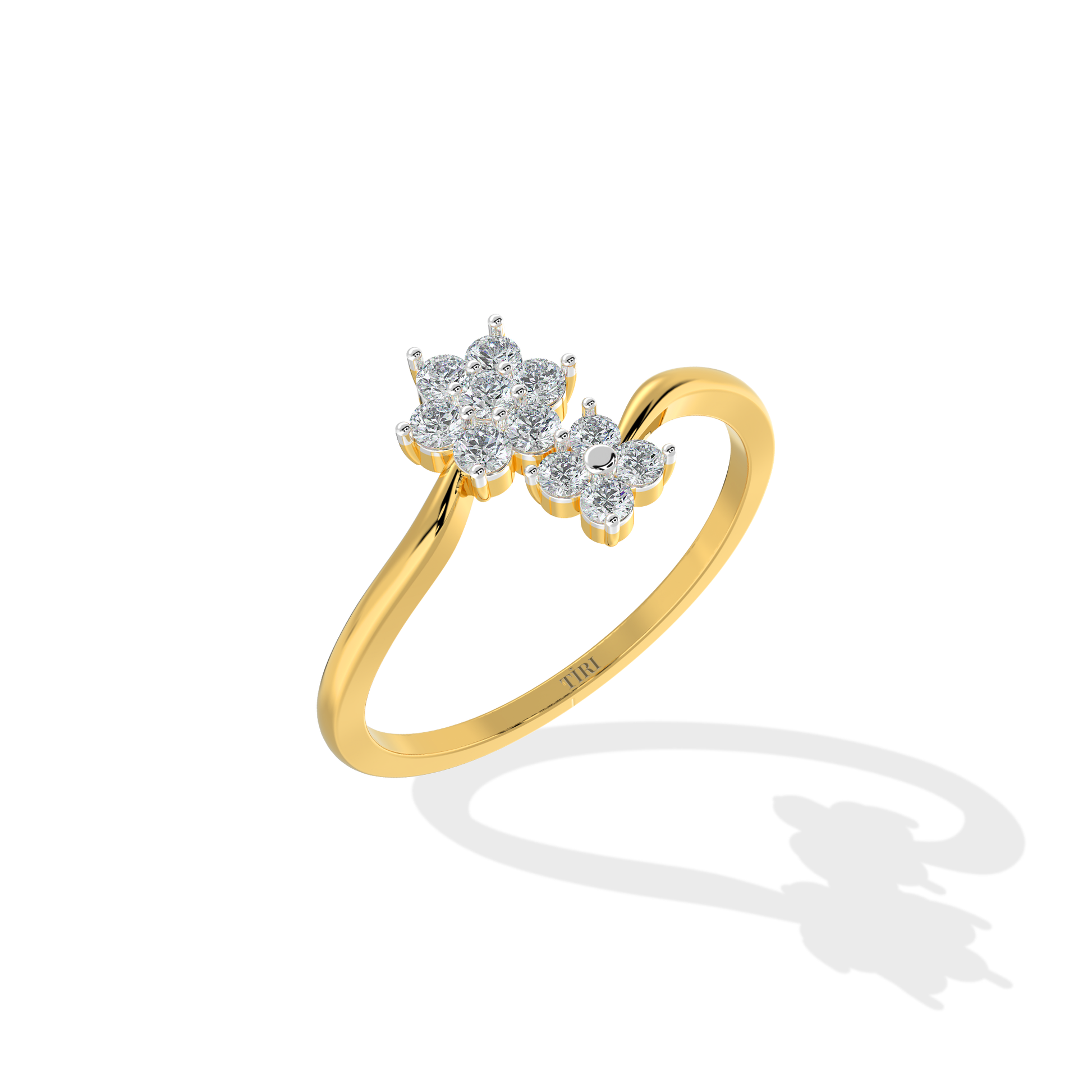 Elegant 0.45 TW diamond ring by Tiri featuring a sparkling diamond design on a sleek band.