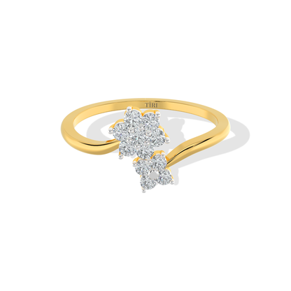 Tiri 0.45 TW diamond ring featuring a sleek band with sparkling diamonds set in elegant white gold.