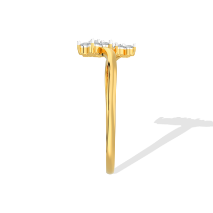 Tiri 0.45 TW diamond ring with a sleek design, featuring sparkling diamonds set in a polished band.
