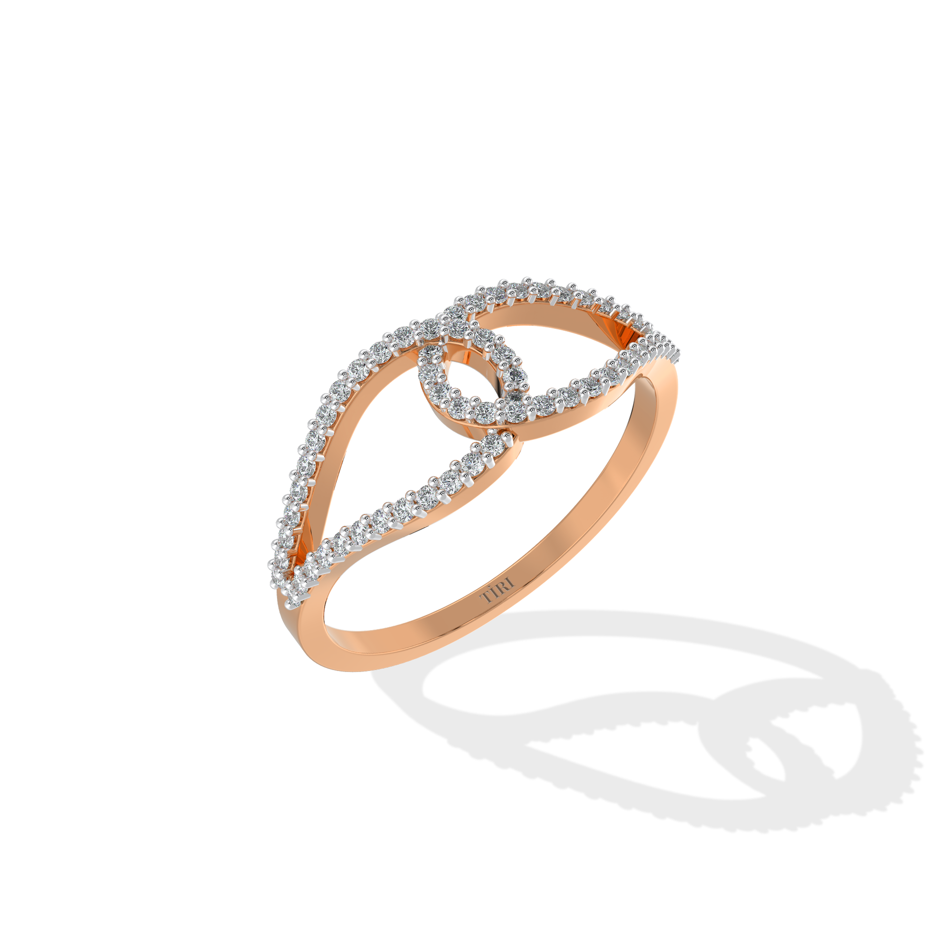 Tiri 0.30 TW diamond ring featuring a sparkling round cut diamond set in a sleek band.