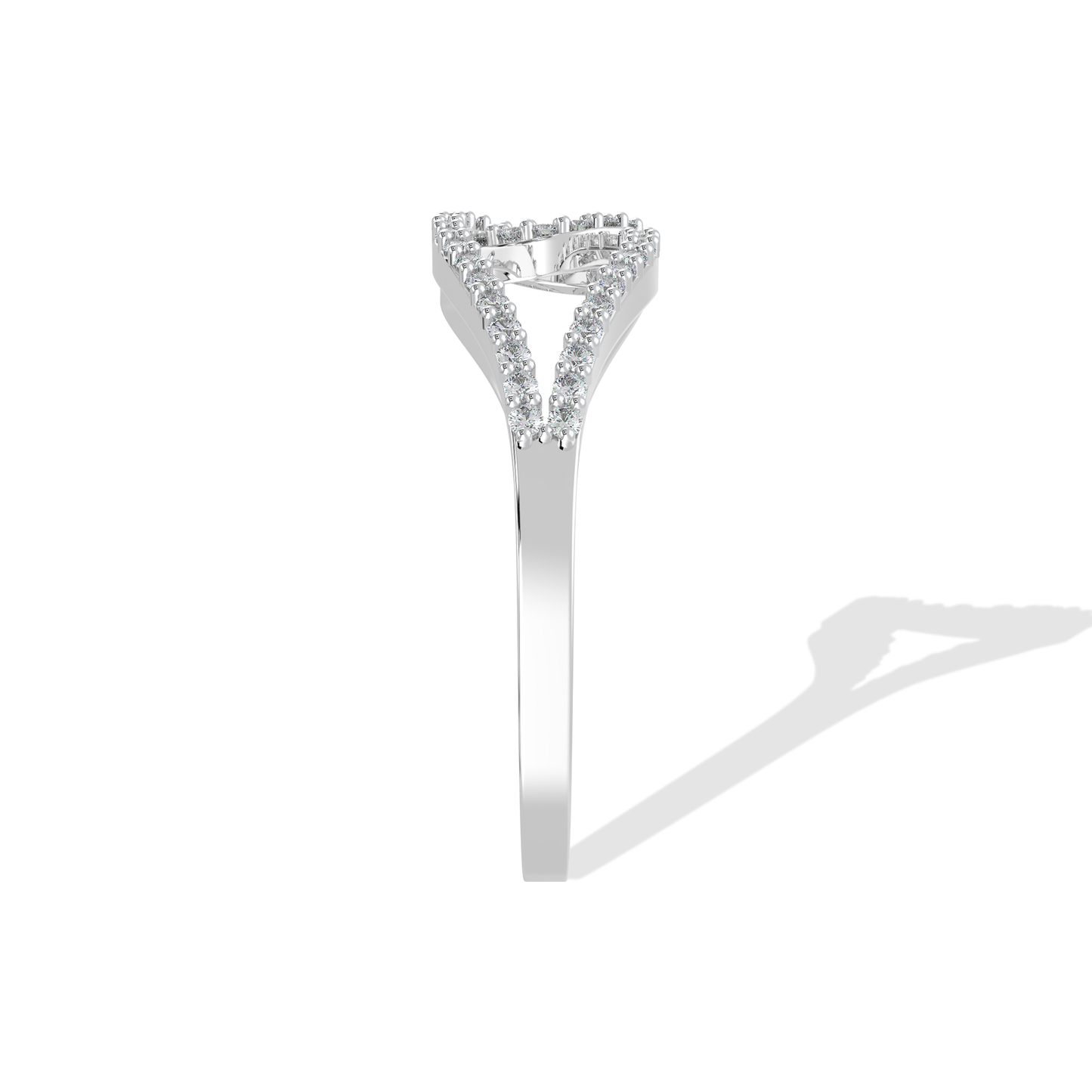 Tiri 0.30 TW diamond ring showcasing a sparkling diamond set in a sleek band on a white background.