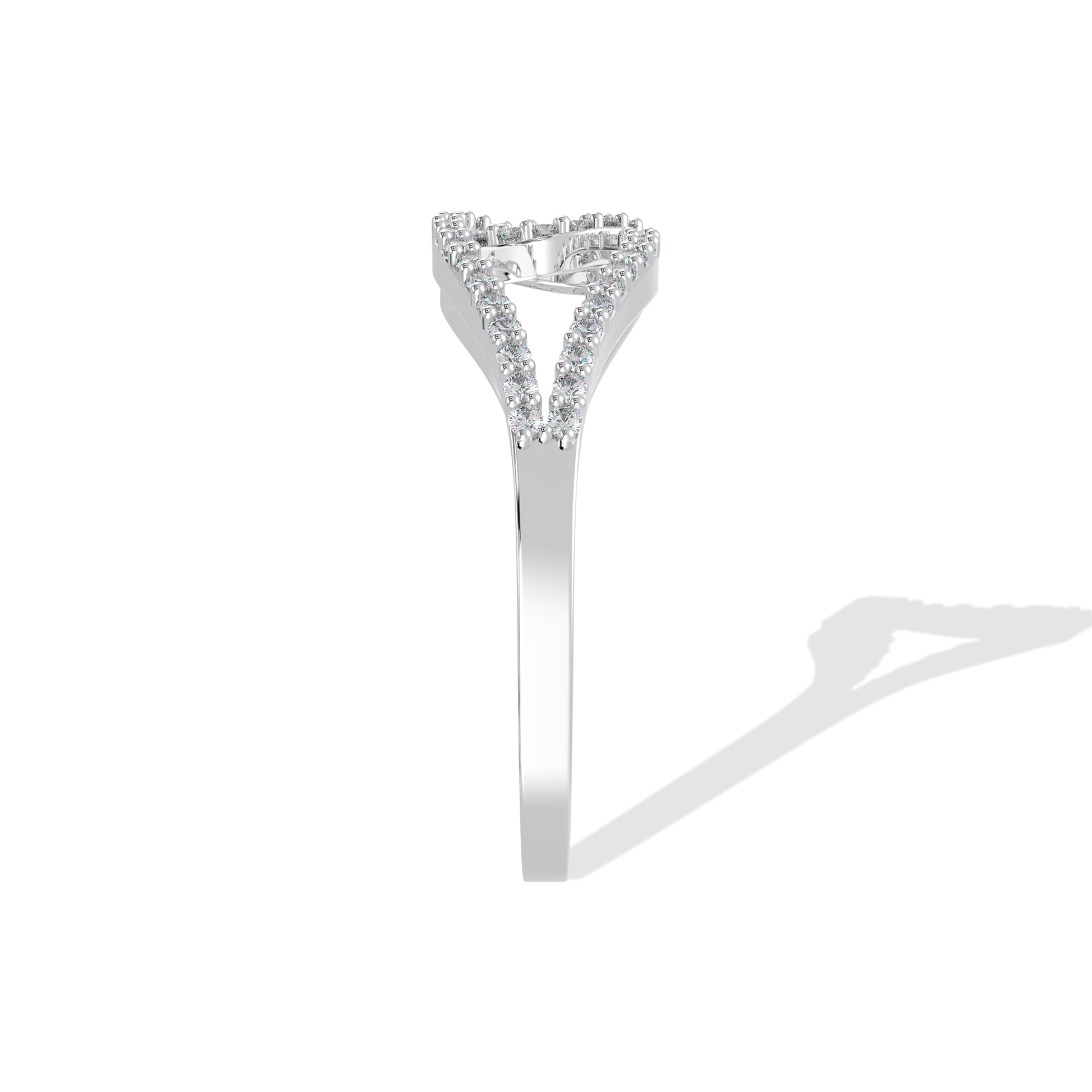 Tiri 0.30 TW diamond ring showcasing a sparkling diamond set in a sleek band on a white background.