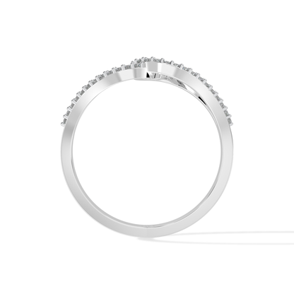 Tiri 0.30 TW diamond ring with a sleek band and sparkling diamonds, showcasing elegant jewelry design.