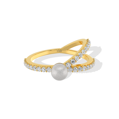 Pearl Diamond Ring