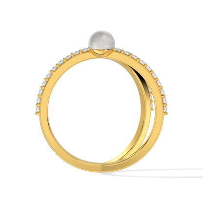 Pearl Diamond Ring