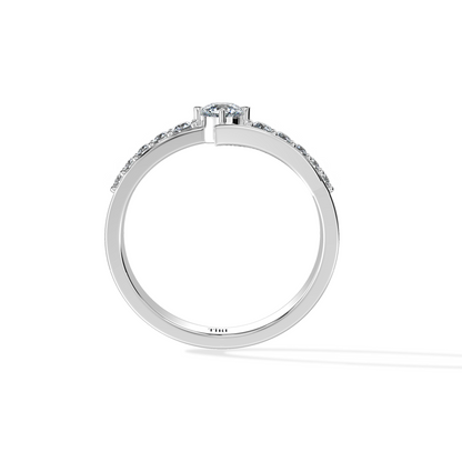 Silver Luxe Twist Band by Tiri, showcasing a sleek, twisted silver ring with a polished finish.