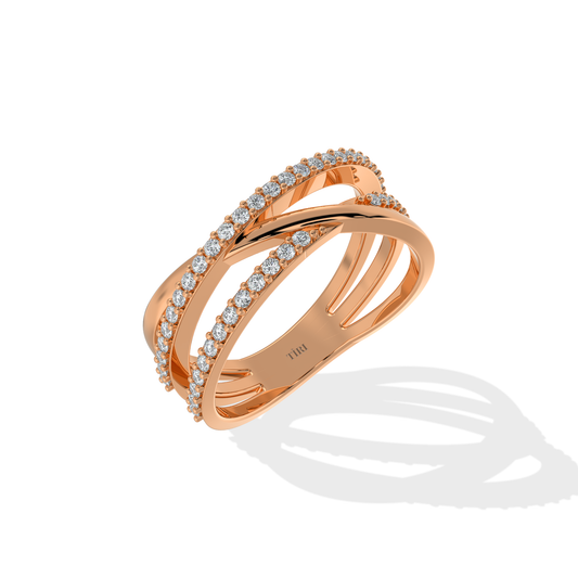 Tiri 0.40 TW diamond ring featuring a sparkling solitaire design with a sleek band and brilliant cut diamonds.