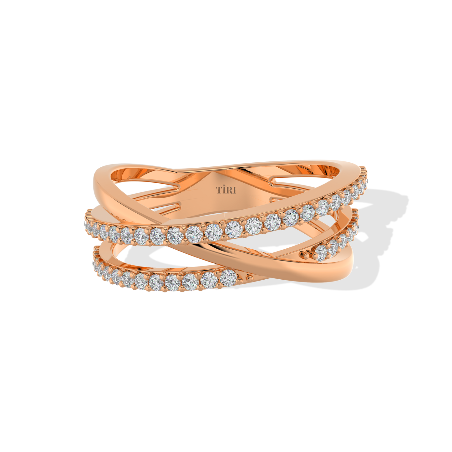 Tiri 0.40 TW diamond ring featuring a sparkling solitaire design with a sleek band, showcasing fine craftsmanship and brilliance.