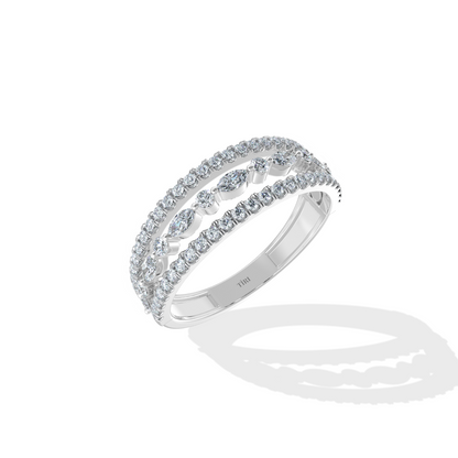 Triple Strand Diamond Band