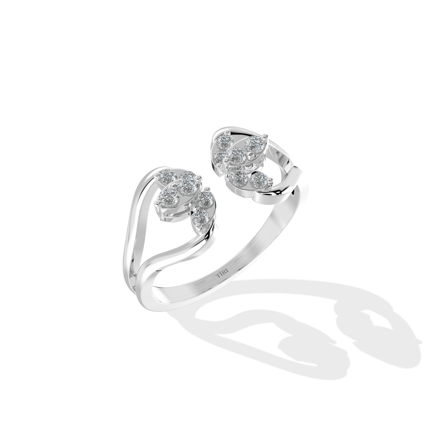 White gold cushion cut diamond engagement ring featuring a sparkling halo setting. Fine jewelry