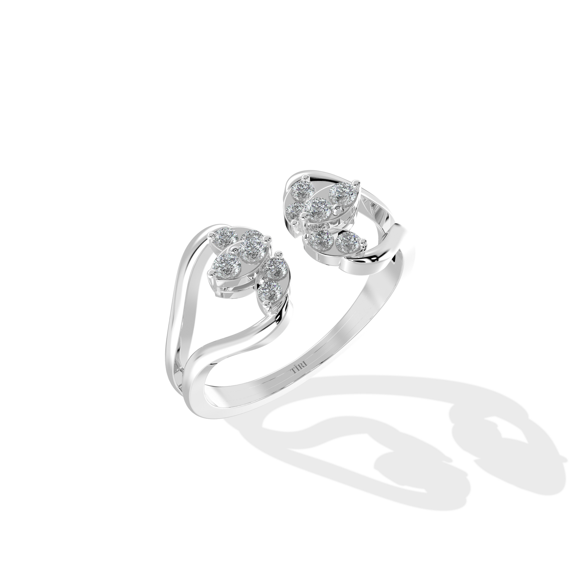 White gold cushion cut diamond engagement ring featuring a sparkling halo setting. Fine jewelry