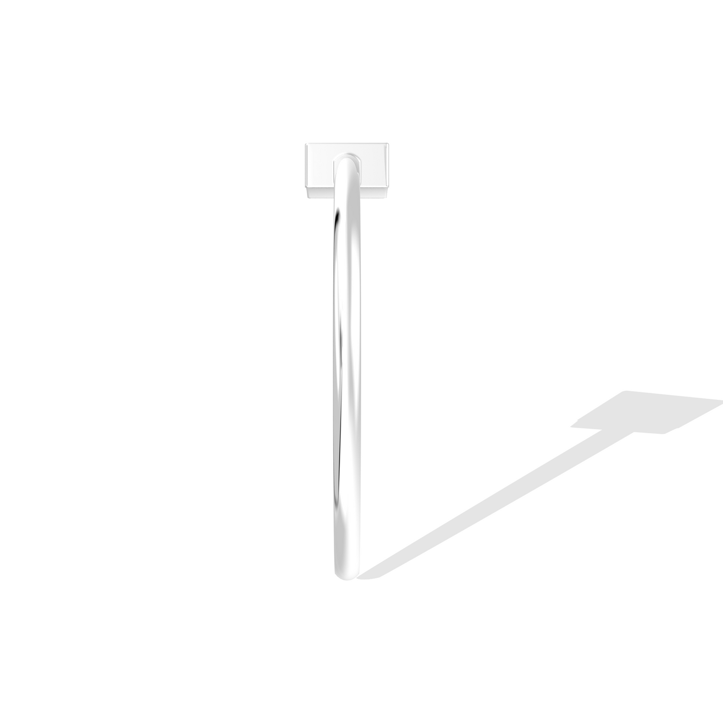Silver Aurelia Square Ring by Tiri featuring a polished square design and a sleek, minimalist style.