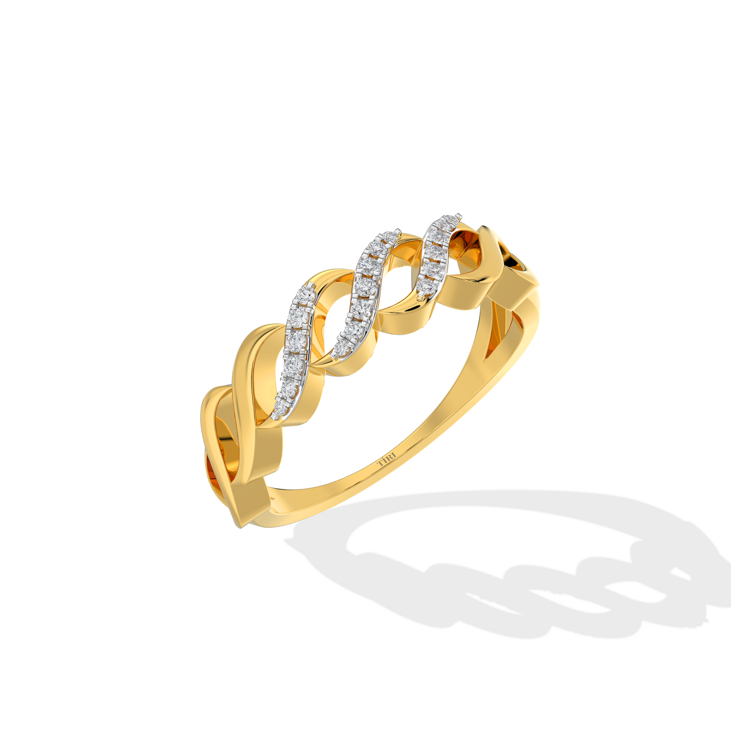 Radiant Twist Diamond Ring