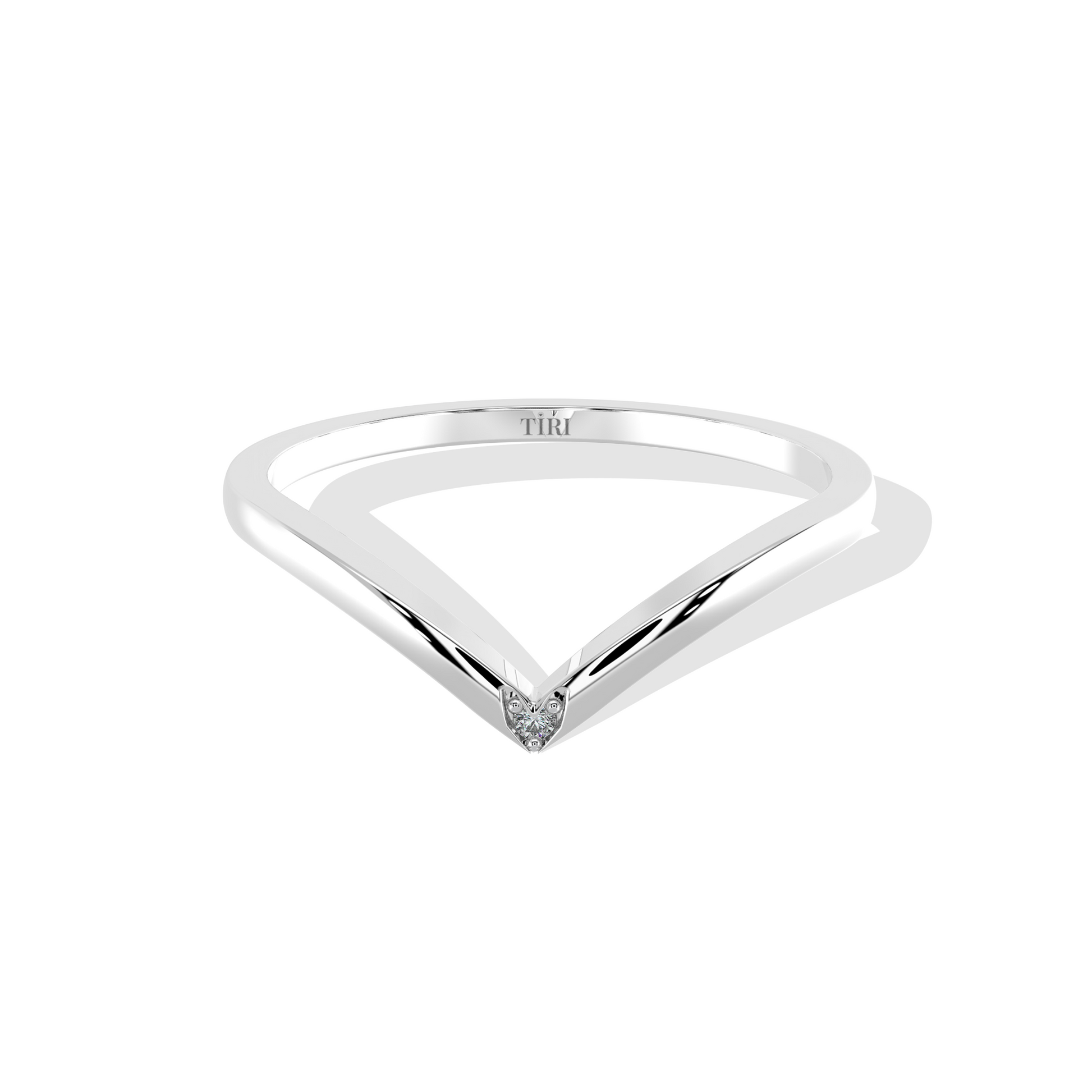 Silver mini radiance ring by Tiri featuring a sleek, minimalist design with a polished finish perfect for everyday wear.