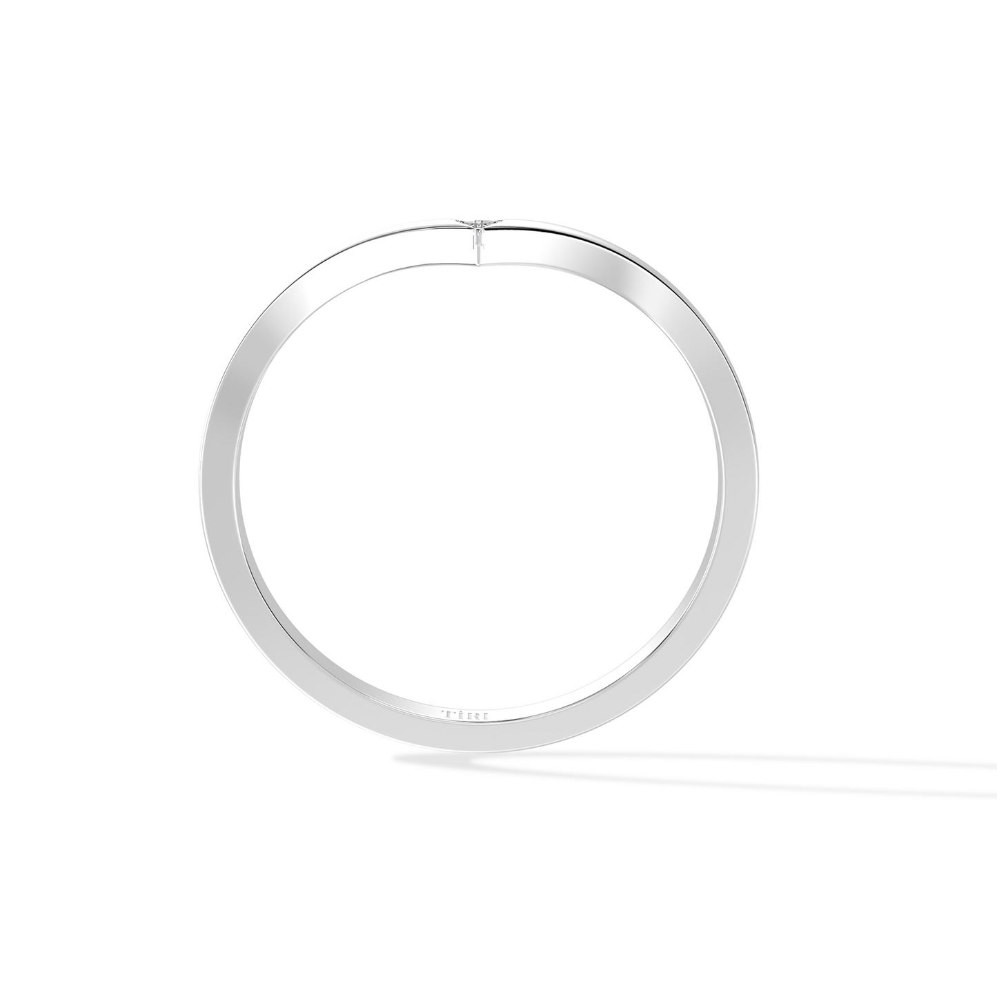 Silver Mini Radiance Ring by Tiri, close-up of the delicate silver ring with a small radiant design on a white background