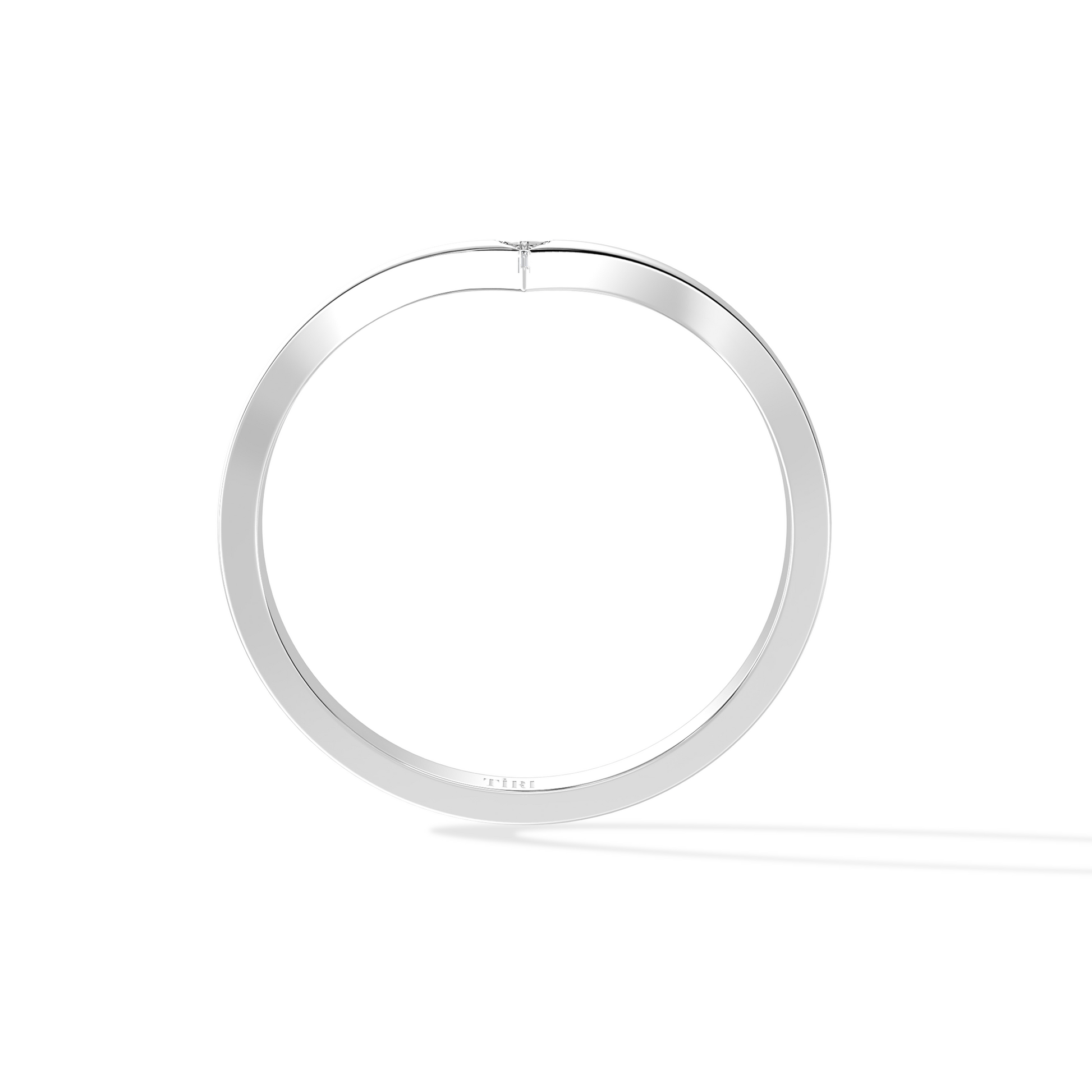 Silver Mini Radiance Ring by Tiri, close-up of the delicate silver ring with a small radiant design on a white background