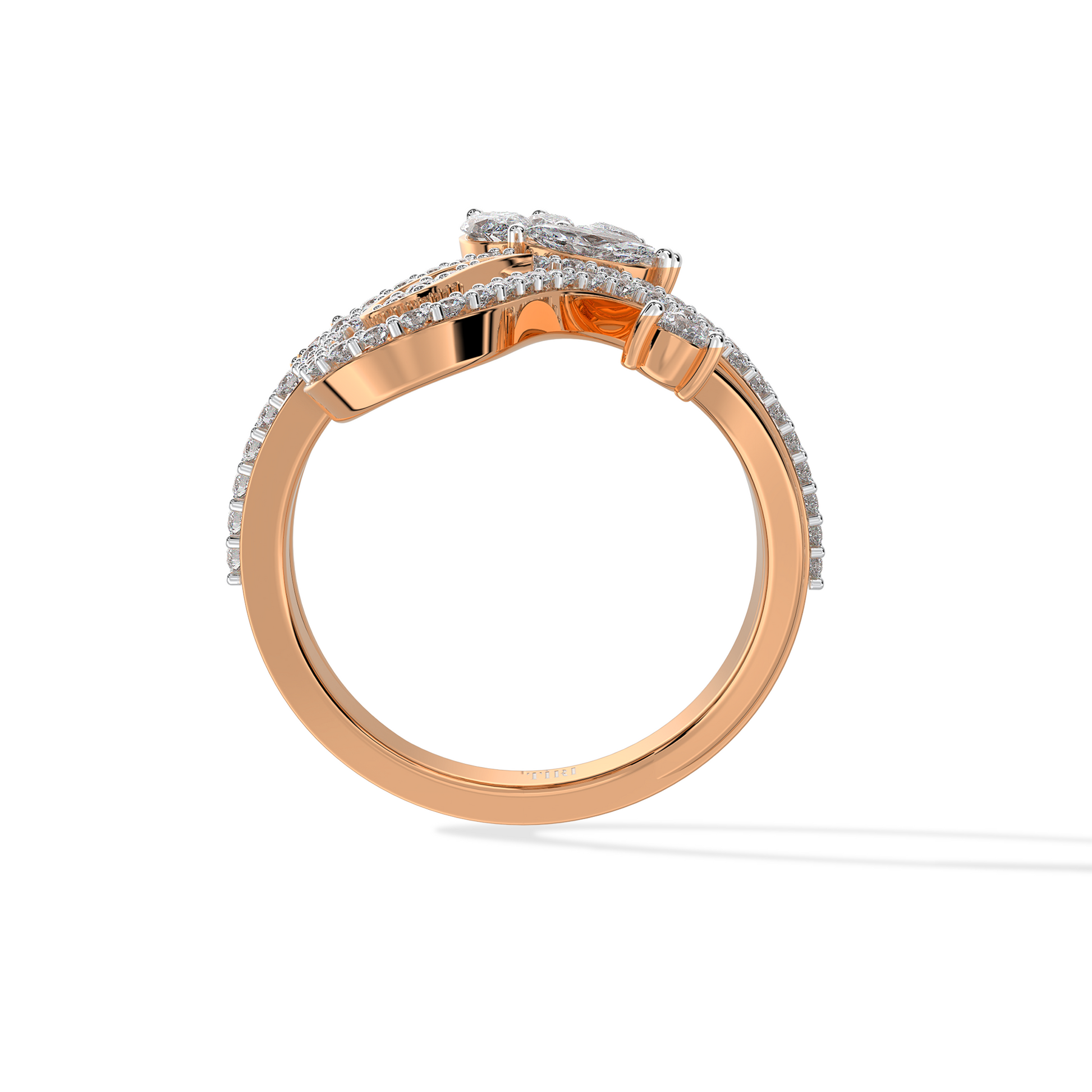 Floral Edge Diamond ring - Tiri