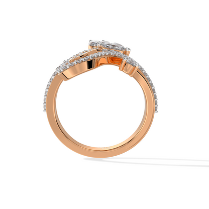 Floral Edge Diamond ring - Tiri