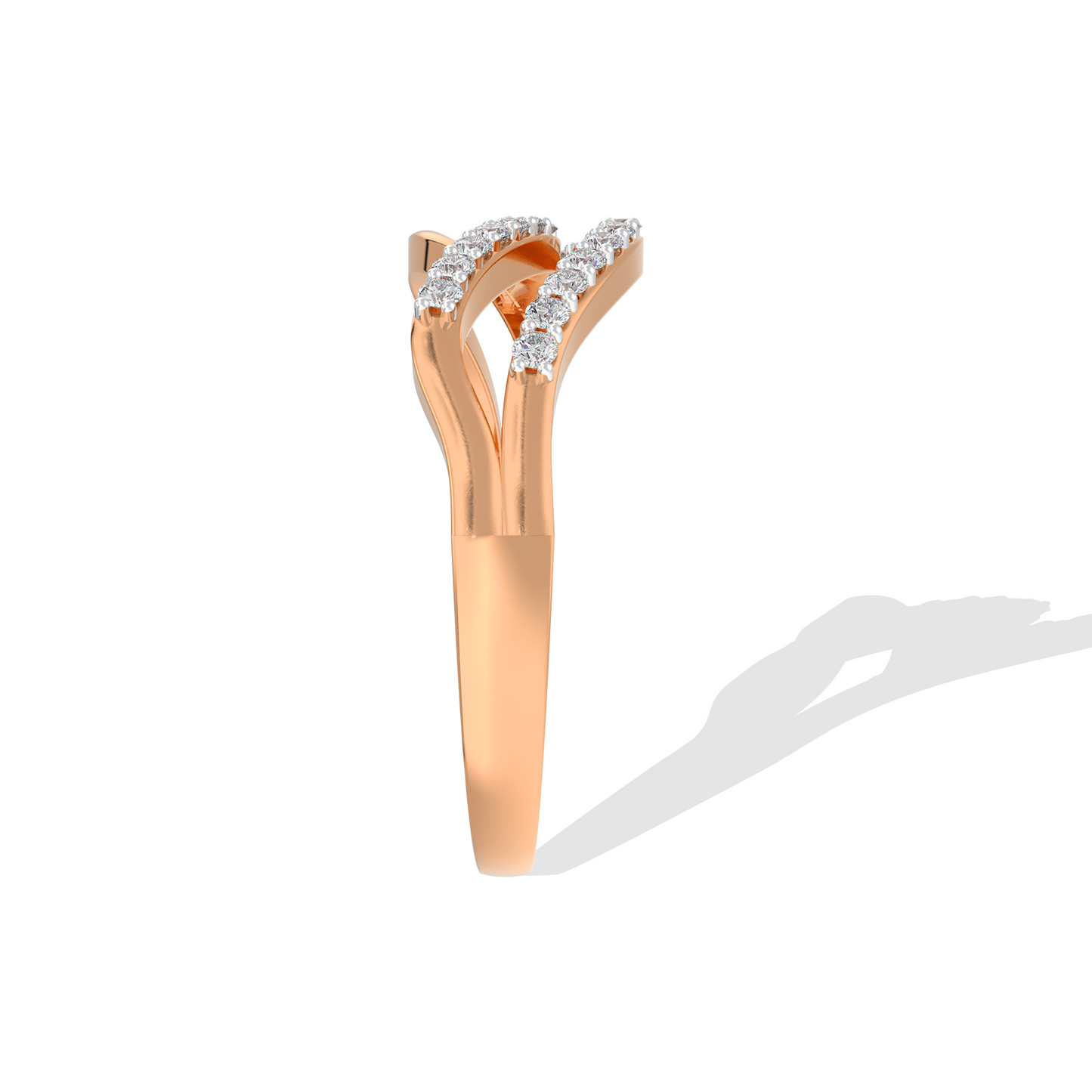 Rosé Vector Diamond Ring
