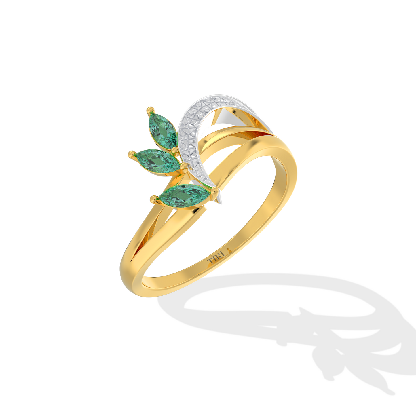 Tiri 0.20 TW diamond ring featuring a sleek band with sparkling diamonds and a modern design.