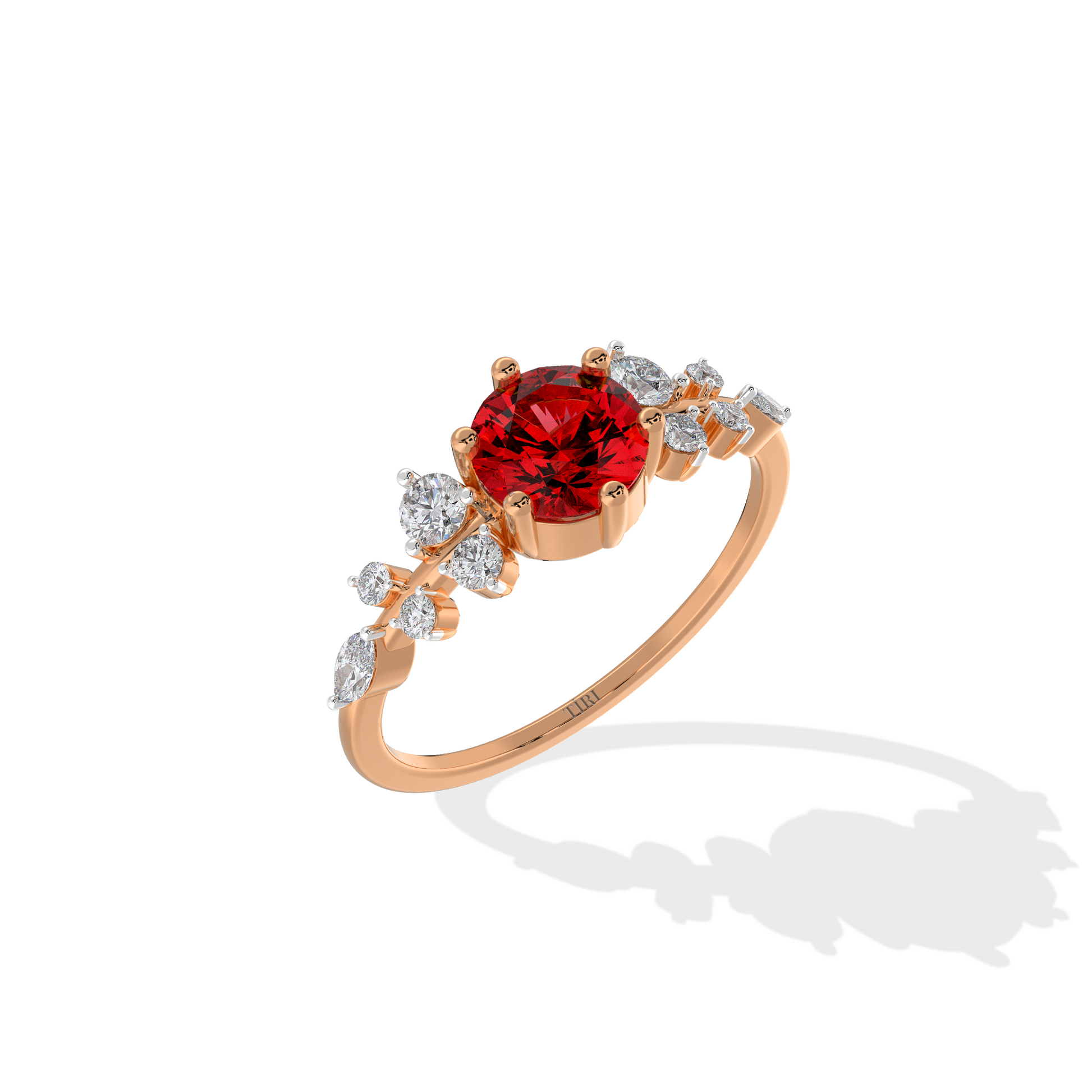 Tiri 0.50 TW diamond ring featuring a sparkling diamond setting on a sleek band, showcasing elegance and fine craftsmanship.