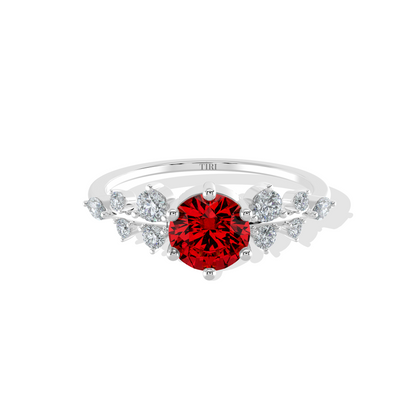 Tiri 0.50 TW diamond ring featuring a sleek band with sparkling diamonds on a white background.