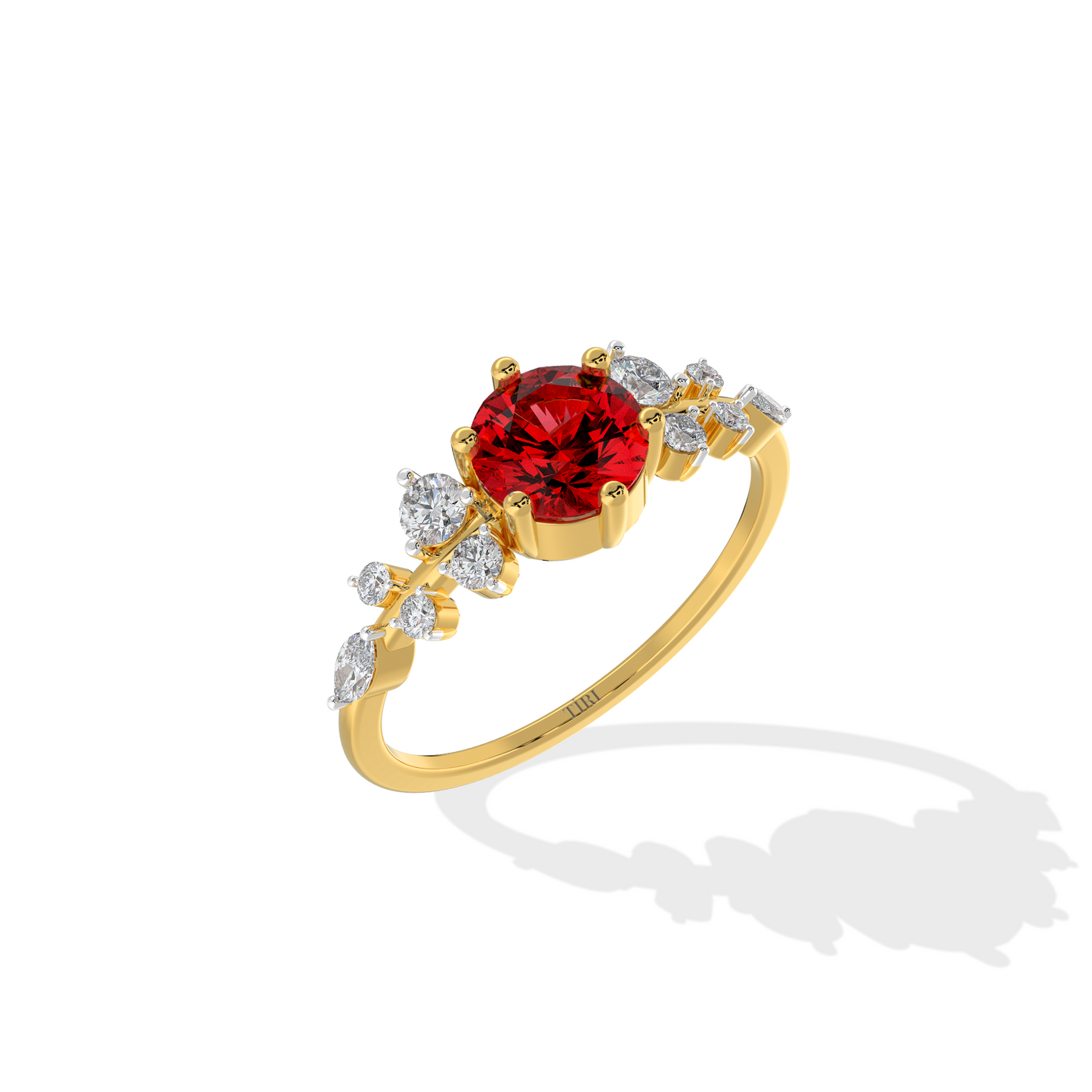 Tiri 0.50 TW diamond ring featuring a sparkling solitaire diamond set in a sleek band.
