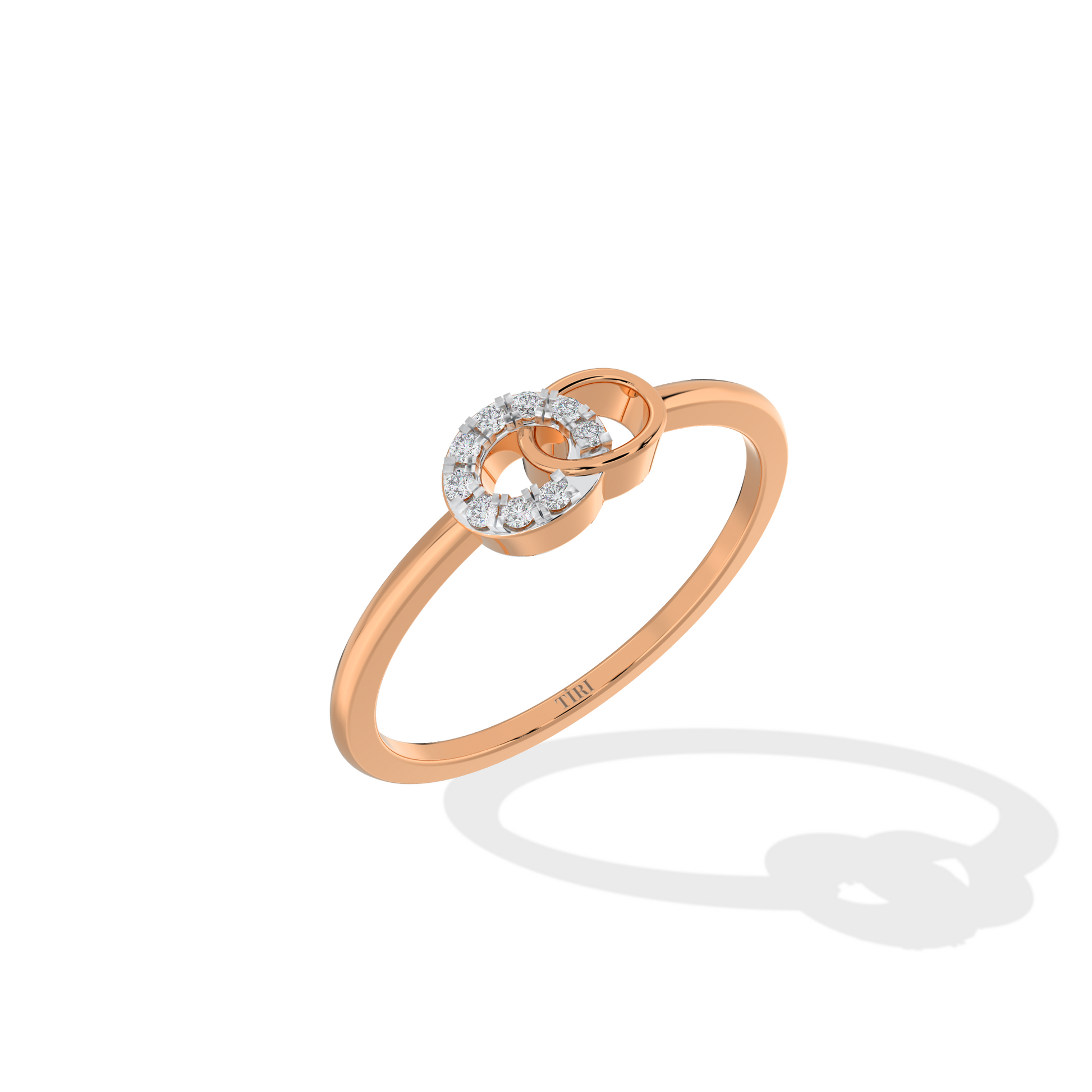 Rose gold solitaire diamond ring with a brilliant round-cut center stone. Timeless fine jewelry