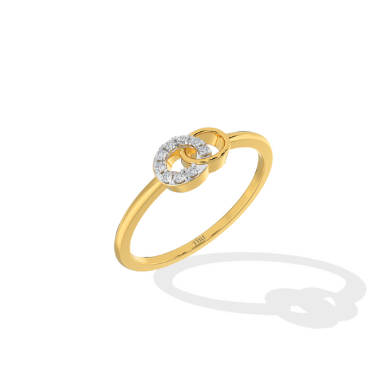 Classic gold solitaire diamond ring with a brilliant round-cut center stone. Timeless fine jewelry