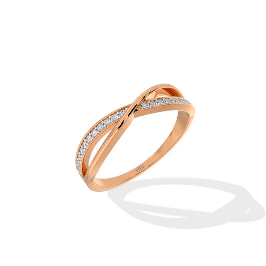 Rose gold engagement ring featuring a dark rectangular cushion-cut gemstone surrounded by a brilliant diamond halo