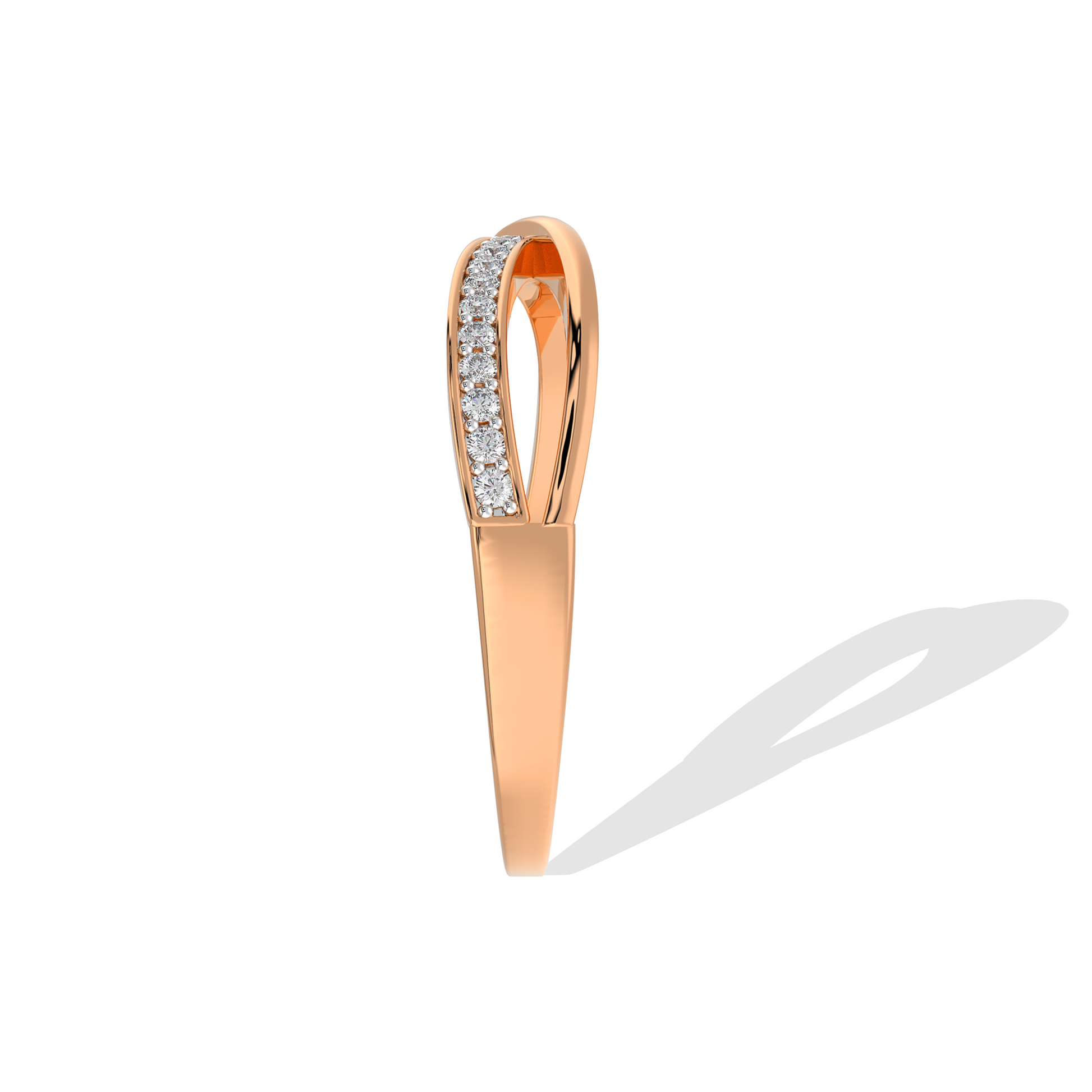 Rose gold engagement ring featuring a dark rectangular cushion-cut gemstone surrounded by a brilliant diamond halo