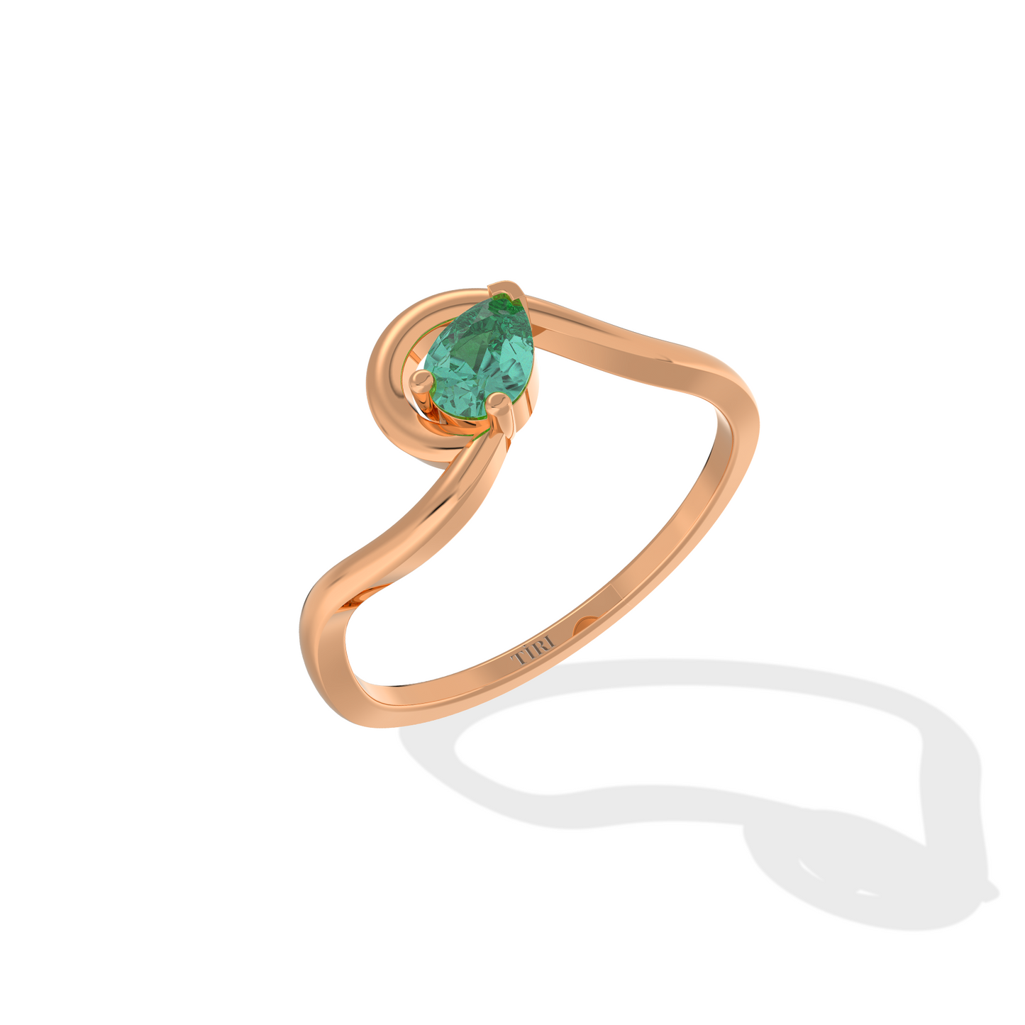 Emerald Pear Ring - Tiri
