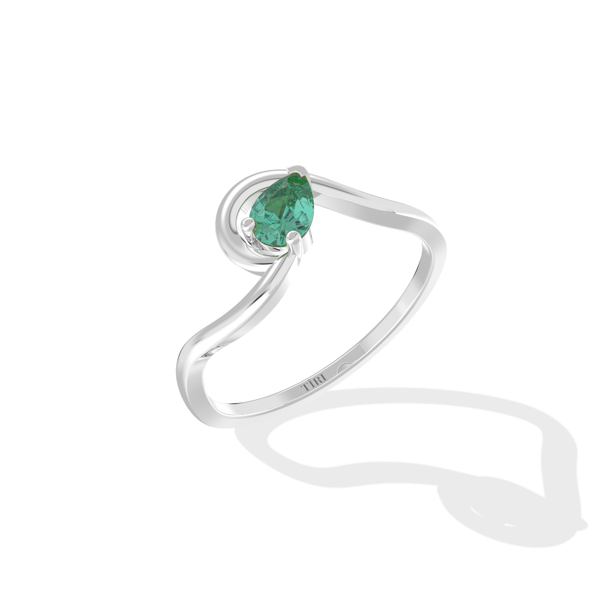 Emerald Pear Ring - Tiri