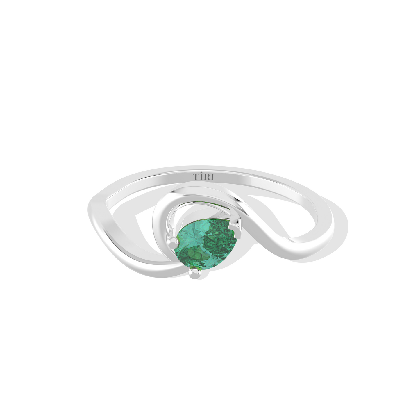 Emerald Pear Ring - Tiri
