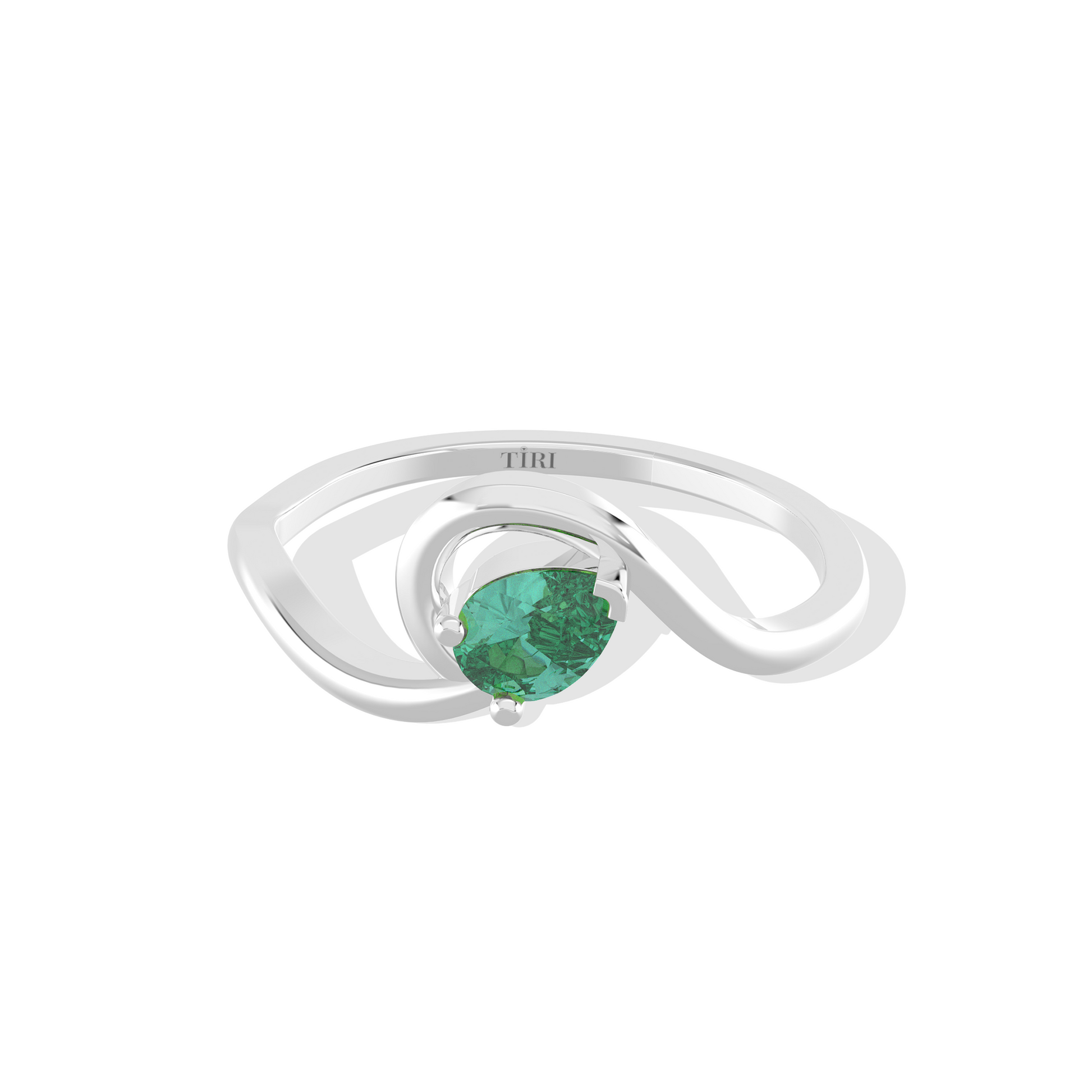 Emerald Pear Ring - Tiri