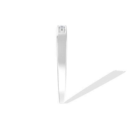 Silver Forever Diamond Ring by Tiri featuring a sleek band with sparkling diamonds and a modern design.