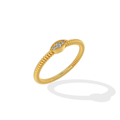 Twisted Rope Diamond Ring