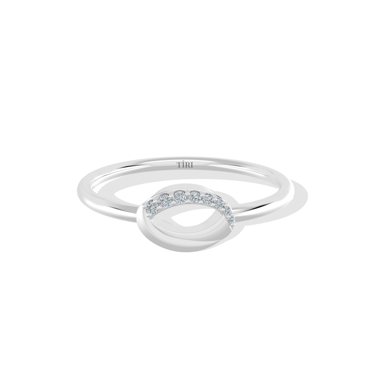 Silver Auric Loop Ring by Tiri featuring a sleek, minimalist design with smooth, polished silver loops.