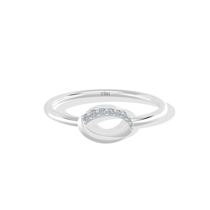 Silver Auric Loop Ring by Tiri featuring a sleek, minimalist design with smooth, polished silver loops.