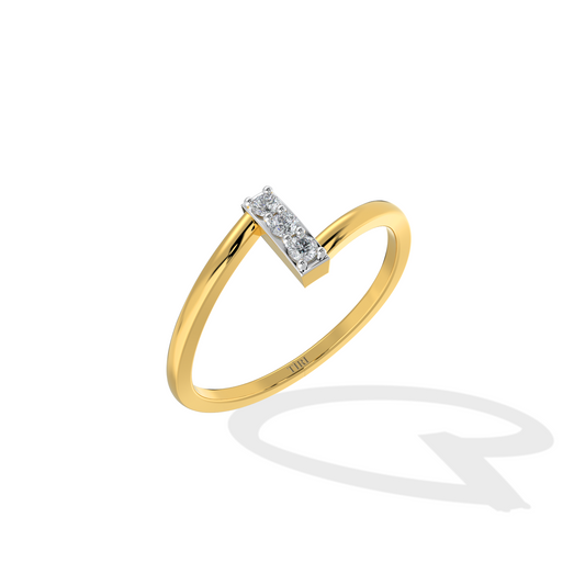 Sleek Diamond Bar Ring