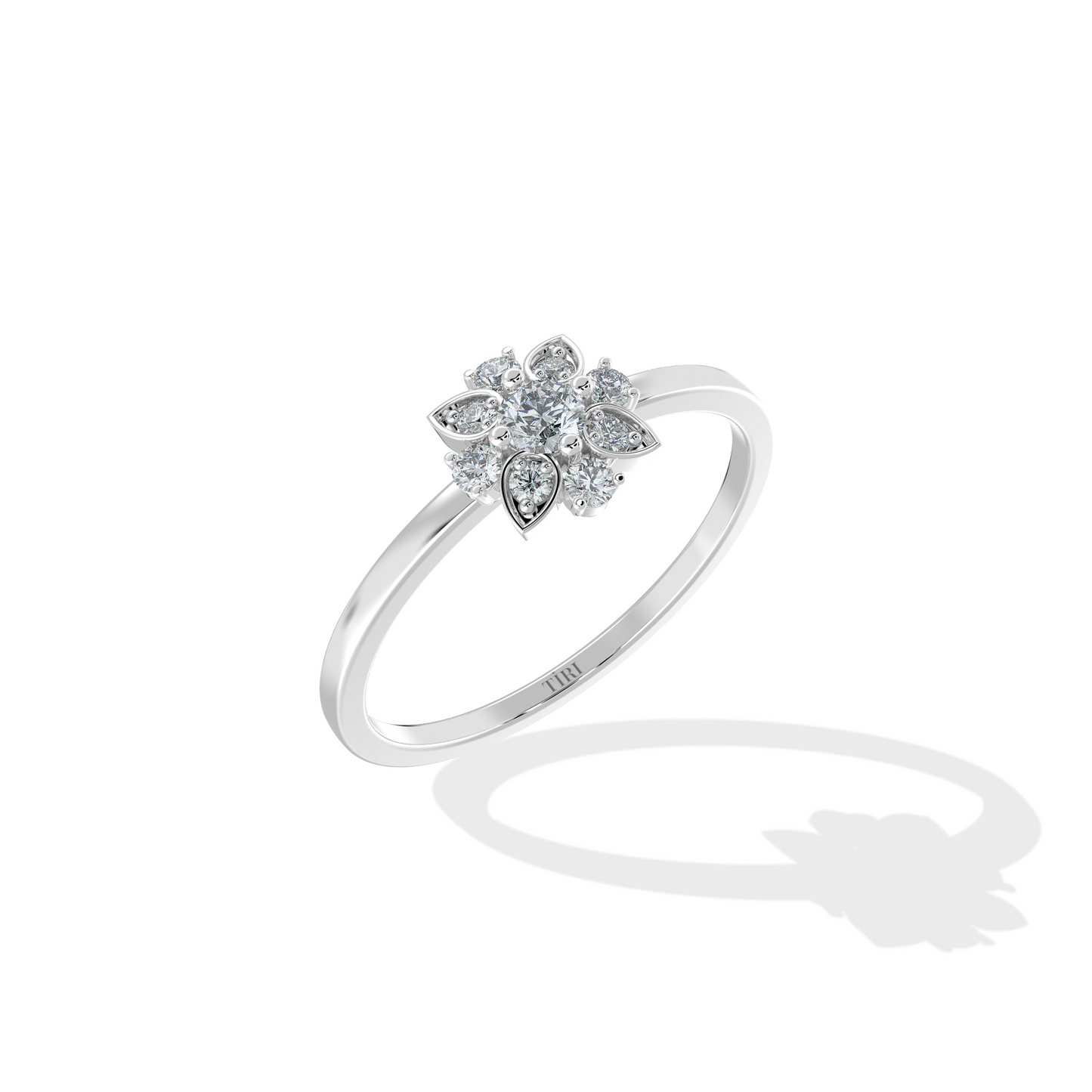 Floral Diamond Cluster Ring - Tiri