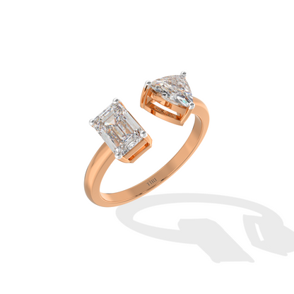 Emerald & Triangle Toi Moi Ring