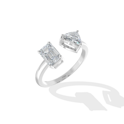 Emerald & Triangle Toi Moi Ring