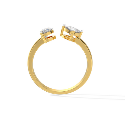 Half Moon & Heart Toi Moi Ring