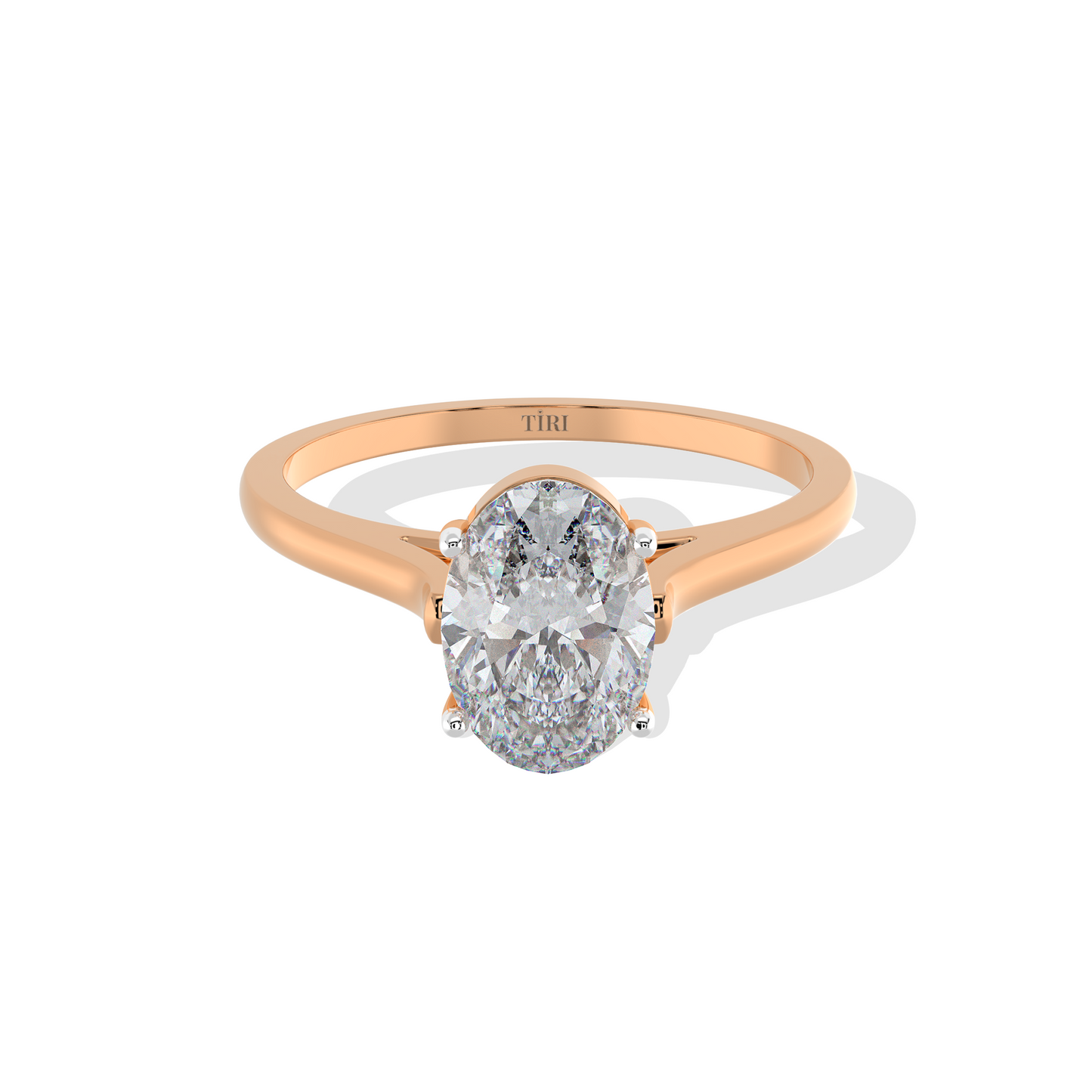 8 to 10ct Classic Oval Diamond Solitaire Ring