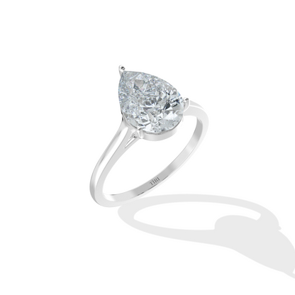 Classic Pear Diamond Solitaire Ring