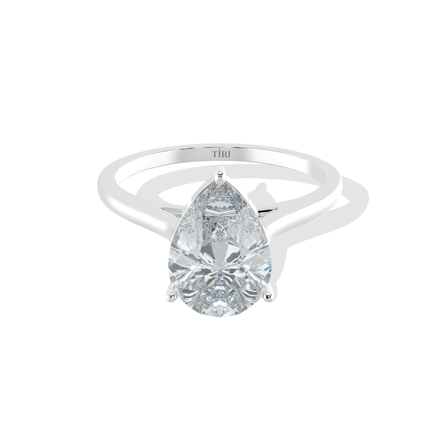 Classic Pear Diamond Solitaire Ring