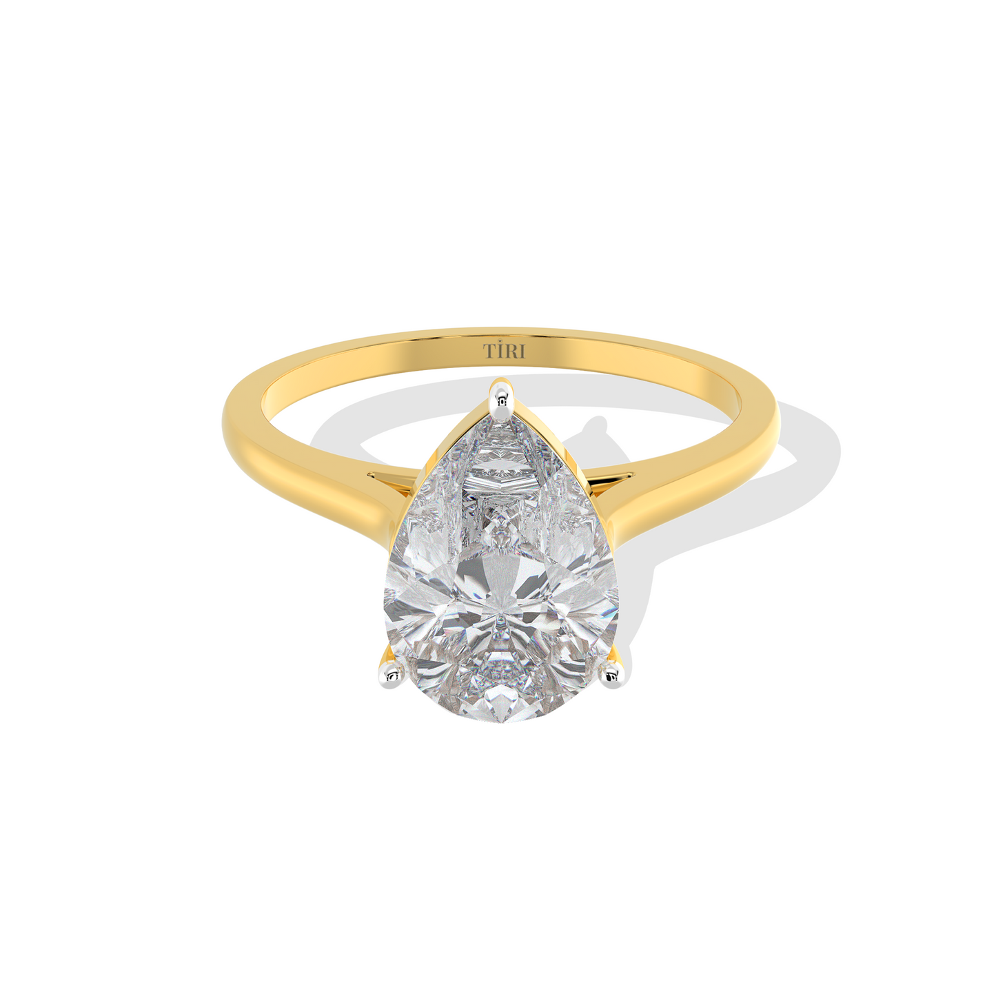 Classic Pear Diamond Solitaire Ring