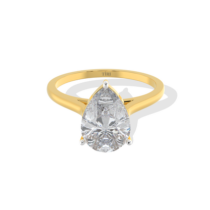 Classic Pear Diamond Solitaire Ring