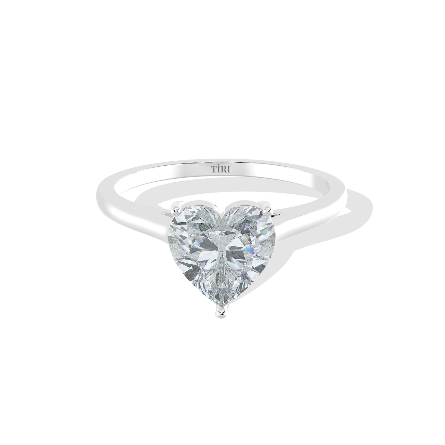 Classic Heart Diamond Solitaire Ring